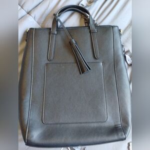 Ecosusi Vegan Black Leather Tassel Bronze Laptop Backpack